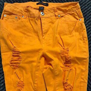 Ashley Stewart cotton spandex 10 color orange